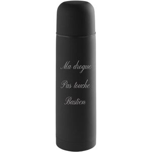 Ocadeau Bouteille thermos noir gravee