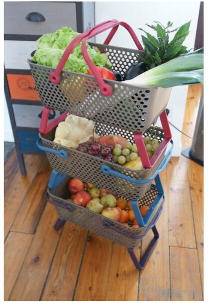 Pouss'Vert Lot de 3 paniers de récolte Kajo Taupe 15L Pouss'Vert Lot de 3 paniers de récolte Kajo Taupe 15L