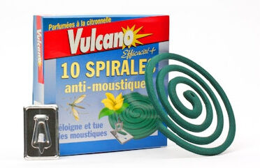 Mas Spirale anti moustique - kit de 10 spirales Citronnelle + 2 socles métalliques Mas Spirale anti moustique - kit de 10 spirales Citronnelle + 2 socles métalliques