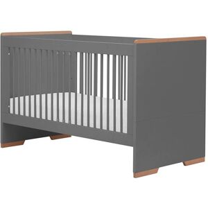 petitechambre.fr Lit bebe 140x70 graphite Snap   MDF, melamine et bois de hetre