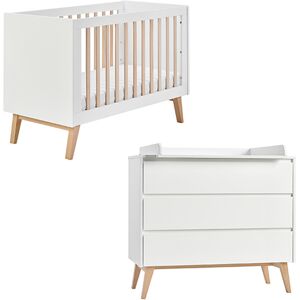 petitechambre.fr Lit bebe 120 ou 140 avec commode a langer pour chambre bebe Swing - pinio