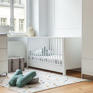 petitechambre.fr Lit bébé évolutif Smooth Cot Bed 140x70 blanc mat pour 0-7 ans   Pin Massif et MDF