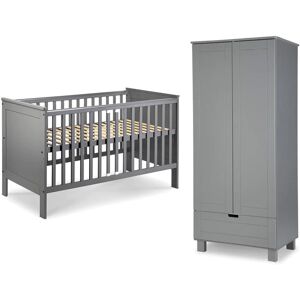 petitechambre.fr Pack KIWO pour chambre de bébé couleur graphite (lit + armoire)   MDF