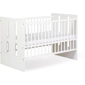 petitechambre.fr Lit bébé blanc 120cm Paule   Pin Massif et Mélaminé