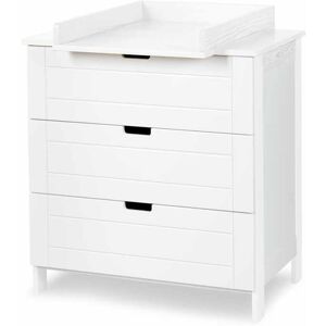 petitechambre.fr Commode Kiwo + plan a langer   Blanc   Pin Massif et MDF