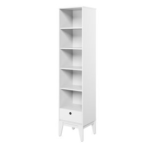 petitechambre.fr FEMII - Bibliotheque blanche avec 5 niches pour chambre ado   Panneaux Stratifies