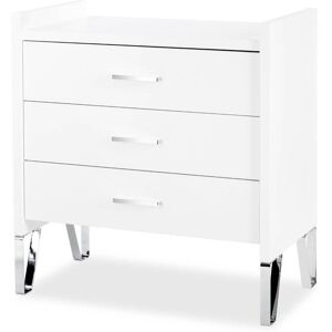 petitechambre.fr Commode blanche et metal   Melamine