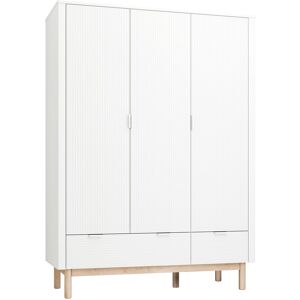 petitechambre.fr Armoire pour chambre bebe de la collection MILOO avec tiroir de rangement   Blanc   MDF