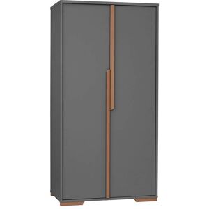 petitechambre.fr Grande armoire 2 portes SNAP   Noir   MDF, mélaminé et bois de hêtre