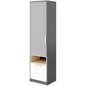 petitechambre.fr Armoire simple POK enfant   Graphite   Panneaux Stratifiés