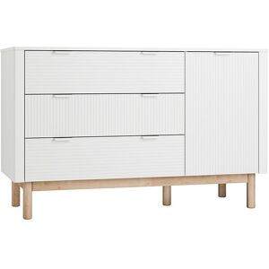 petitechambre.fr Commode de la collection Miloo avec 4 portes   Blanc   MDF