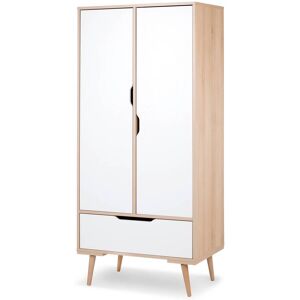 petitechambre.fr Armoire double Sofie scandinave   Hêtre   Mélaminé