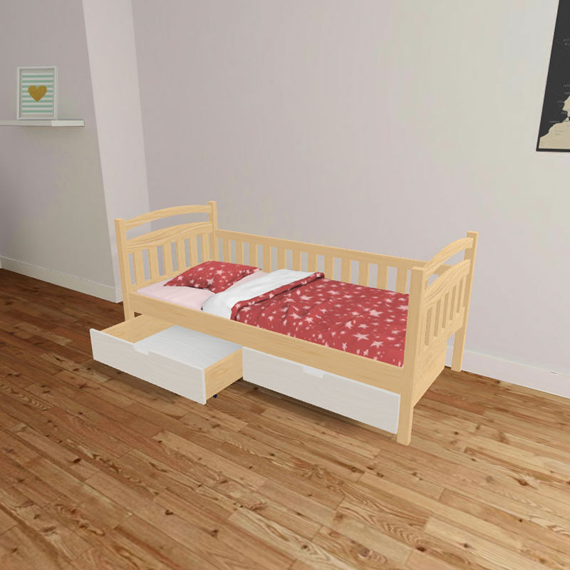 Petite Chambre Lit en bois sur mesure 3D DOMI - 48 couleurs   Taille personnalisable   Couleur au choix   Bois massif   petitechambre.fr