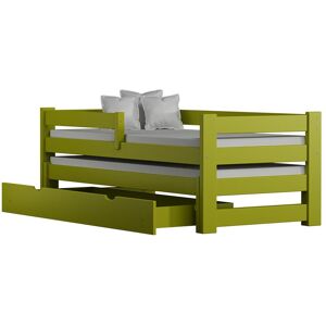 petitechambrefr Lit gigogne Paul Duo 80x190 Vert Pin Massif