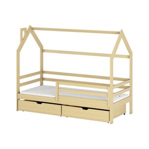 petitechambre.fr Lit cabane 1 place LILA pour chambre enfant   Pin   90 cm x 180 cm