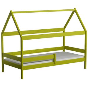 petitechambre.fr Lit cabane en bois Domek   Vert   80 cm x 160 cm