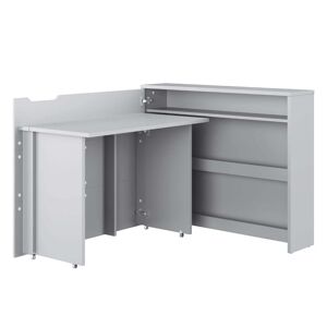 petitechambre.fr Bureau mural pliant gris WORK CONCEPT   Panneaux Stratifiés