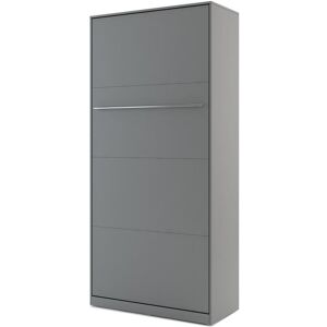 petitechambre.fr Lit armoire escamotable gris   90 cm x 200 cm   Panneaux Stratifiés