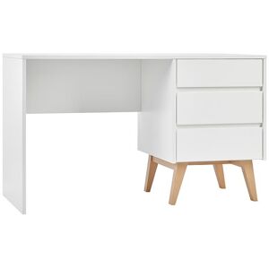 petitechambre.fr SWING  - Bureau blanc et hetre naturel pour chambre enfant   MDF et bois de hetre