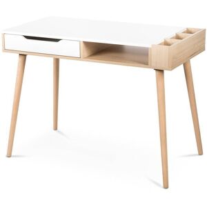 petitechambre.fr Bureau enfant blanc et hetre Sofie   MDF et hetre massif