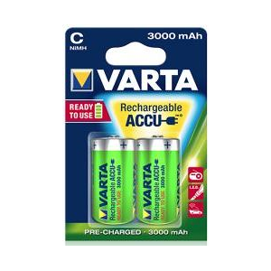 2 piles rechargeables Varta C LR14 1.2V 3000mAh