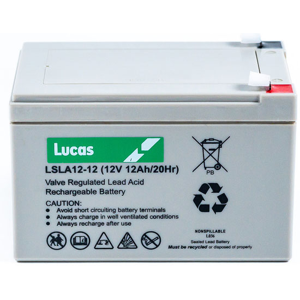 Lucas Batterie Plomb Etanche Stationnaire Lucas VRLA AGM  LSLA12-12 12V 12Ah.