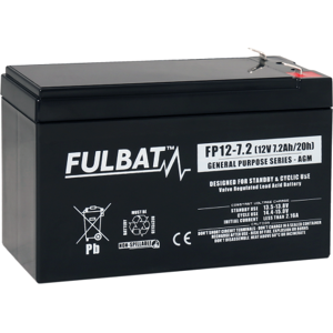 fulbat Batterie FULBAT  AGM  plomb EtancheFP12-7.2 (T1) 12 volts 7,2 Amps