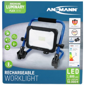 ANSMANN Projecteur de Travail FL1600R rechargeable 20w Led 1600 Lumen ip54