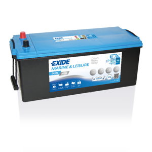 EXIDE BATTERIE EXIDE AGM  MARINE - LOISIRS D05 12V 180AH 900A 513X223X223 +G EP1500