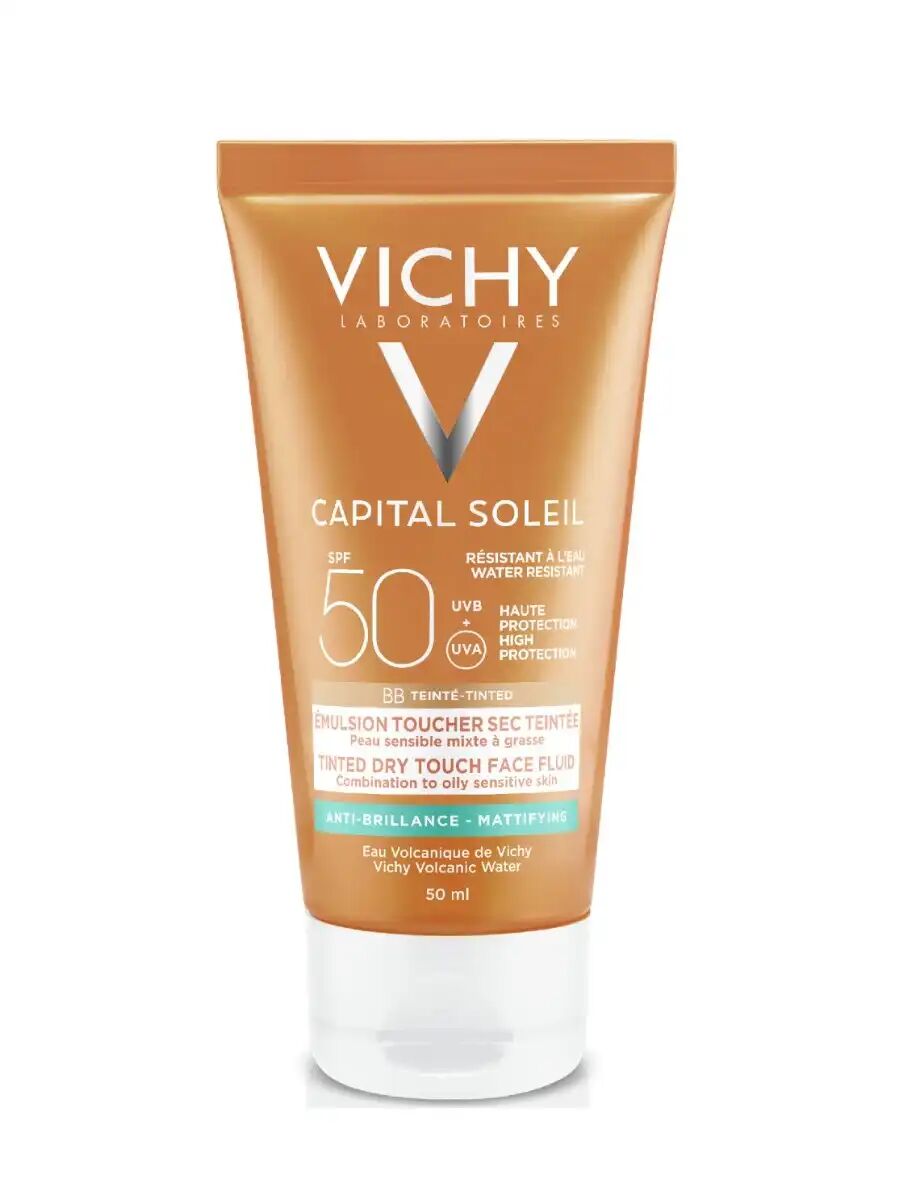 Vichy SOLAIRE - SPF50 BB Teinté Hâle Naturel Emulsion Toucher Sec CAPITAL SOLEIL, 50ml