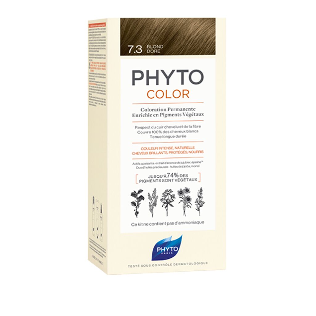 PHYTOCOLOR - 7.3 - Blond Doré Coloration Permanente, 112ml