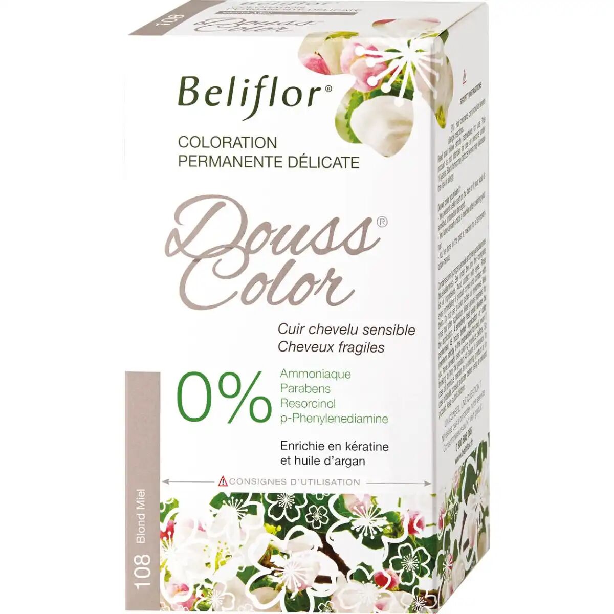 Beliflor DoussColor® - 108 - Blond Miel Coloration Permanente Délicate, 131ml