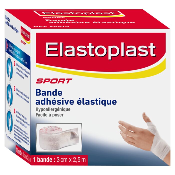 Elastoplast SPORT - Bande Adhésive Élastique 3cmx2,5m, 1 unité