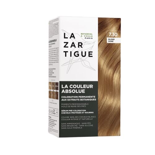Lazartigue LA COULEUR ABSOLUE - 7.30 - Blond Doré Coloration Permanente aux Extraits Botaniques, 60ml