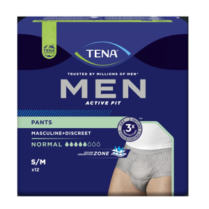 Tena Men Active Fit Pants Normal S/M - 4 paquets de 12 protections