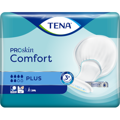 Tena Comfort Plus - 6 paquets de 46 protections - Publicité Tena Comfort Plus - 6 paquets de 46 protections - Publicité