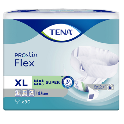 Tena Proskin Flex Super XL - 6 paquets de 30 protections - Publicité Tena Proskin Flex Super XL - 6 paquets de 30 protections - Publicité