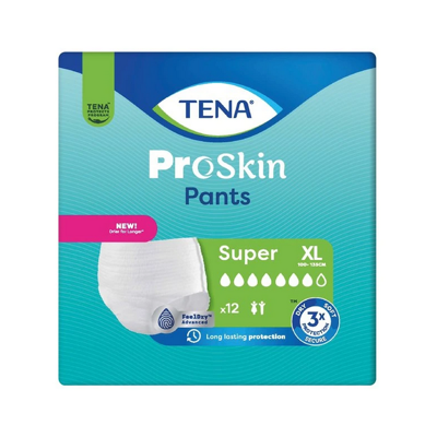 Tena Proskin Pants Super XL - 8 paquets de 12 protections - Publicité Tena Proskin Pants Super XL - 8 paquets de 12 protections - Publicité