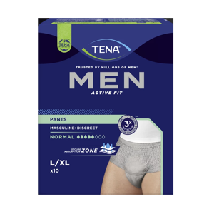 Tena Men Active Fit Pants Normal L/XL - 4 paquets de 10 protections