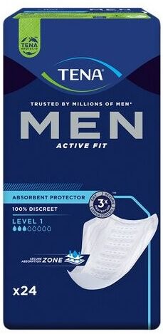 Tena Men Active Fit Level 1 - 12 paquets de 24 protections