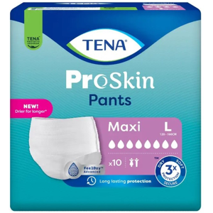 Tena Proskin Pants Maxi Large - 12 paquets de 10 protections - Publicité Tena Proskin Pants Maxi Large - 12 paquets de 10 protections - Publicité