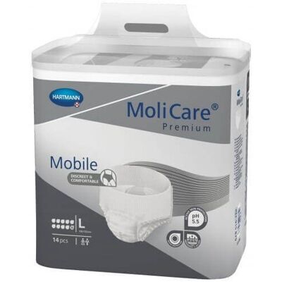 Hartmann MoliCare Mobile 10 gouttes Large - 10 paquets de 14 protections - Publicité Hartmann MoliCare Mobile 10 gouttes Large - 10 paquets de 14 protections - Publicité