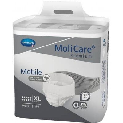 Hartmann MoliCare Mobile 10 gouttes XL - 10 paquets de 14 protections - Publicité Hartmann MoliCare Mobile 10 gouttes XL - 10 paquets de 14 protections - Publicité