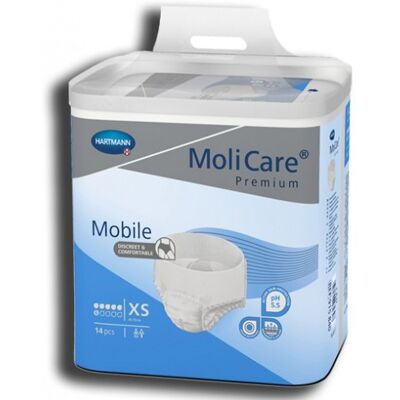 Hartmann Molicare Mobile 6 gouttes XS - 10 paquets de 14 protections - Publicité Hartmann Molicare Mobile 6 gouttes XS - 10 paquets de 14 protections - Publicité