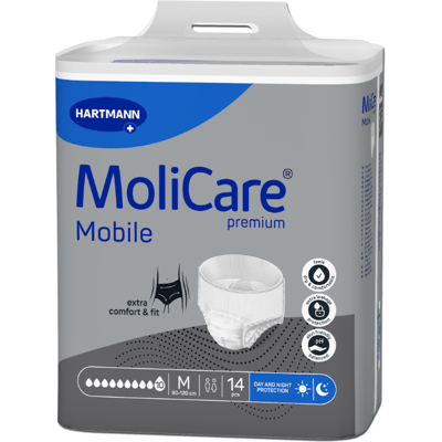 Hartmann Molicare Mobile 10 gouttes Medium - 10 paquets de 14 protections - Publicité Hartmann Molicare Mobile 10 gouttes Medium - 10 paquets de 14 protections - Publicité