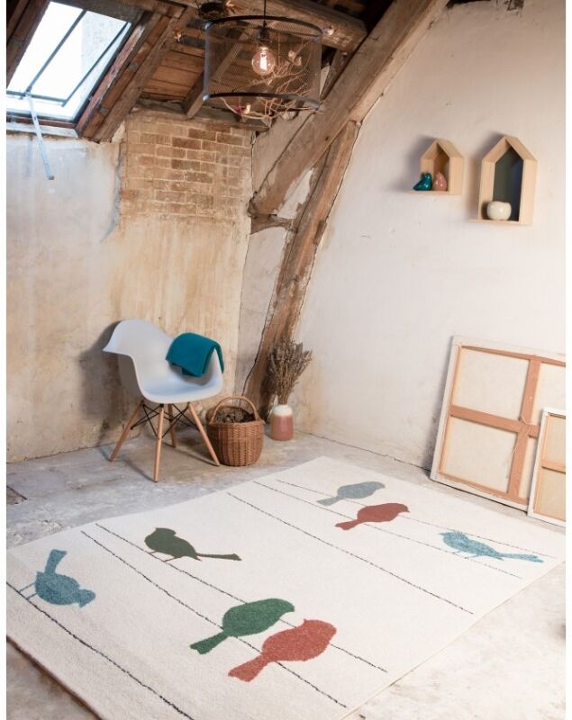 ART Tapis enfant Petits Oiseaux Multicolore - ART FOR KIDS ART Tapis enfant Petits Oiseaux Multicolore - ART FOR KIDS