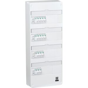 Schneider Electric Tableau pré-équipé peignable Resi9 XP Schneider 4 rangées 52m