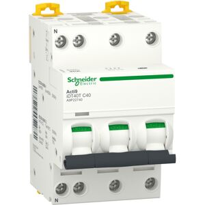 Schneider Electric Disjoncteur modulaire Acti9 iDT40 Schneider 3P+N 40A