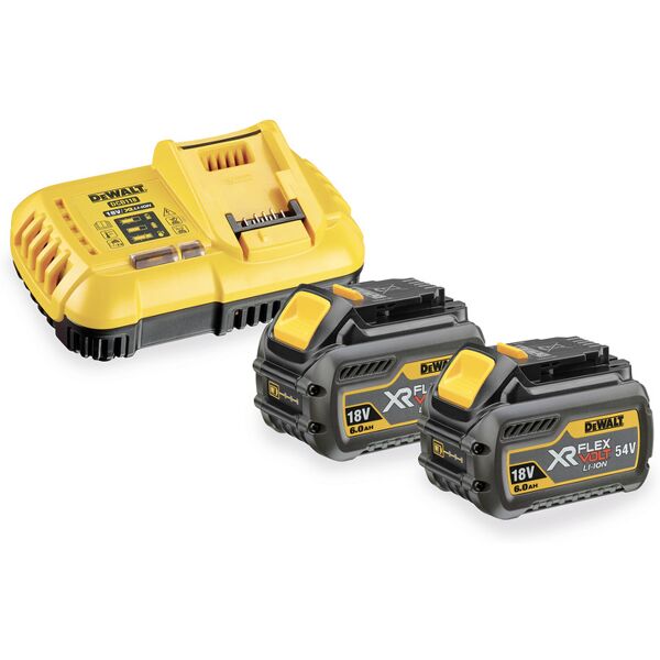 Pack chargeur rapide + 2 batteries Dewalt Flexvolt 18V/54V - 6Ah