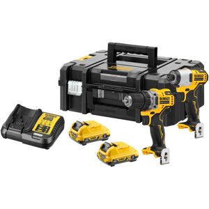 Pack Dewalt perceuse visseuse DCD701 et visseuse a chocs DCF801 12V Li-ion 3Ah